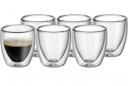 WMF Kult 6-teiliges doppelwandige Espressotassen Gl&auml;ser Set 80ml