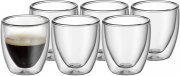 WMF Kult doppelwandige Espressotassen Glas Set 6-teilig