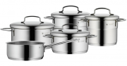 WMF Topfset 5tlg mit Metalldeckel Induktion Edelstahl 18/10