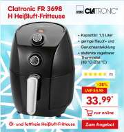 Wochenhighlights bei Netto z.B. Clatronic Hei&szlig;luft-Fritteuse f&uuml;r nur 33,99 &euro;!
