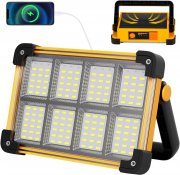 WOKWOYIO Solar LED Baustrahler mit 4 Beleuchtungsmodi