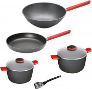 WOLL Set03JCRL Just Cook Aluminiumguss Topf- und Pfannenset