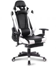 WOLTU BS14ws Gaming Chefsessel mit Kopfst&uuml;tze und Lendenkissen