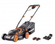 WORX 40V Akku-Rasenm&auml;her WG779E mit 2 Akkus 2,5Ah und Dual-Ladeger&auml;t