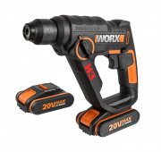 WORX WX390.1 Bohrhammer SDS-plus mit 2 Li-Ion Akkus, Ladeger&auml;t & Koffer 