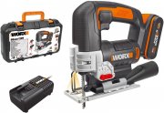 WORX WX543 20V Profi Akku-Pendelhub-Stichs&auml;ge inkl. 2000mAh Akku, Schnelladeger&auml;t und Koffer