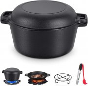 WOSTOO 4,7 Liter Gusseisen Dutch Oven Set