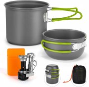 WOSTOO Camping Kochgeschirr Set inkl. Brenner