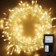 WOWDSGN 20 Meter 200 LEDs Lichterkette Warmwei&szlig; f&uuml;r Innen und Au&szlig;en