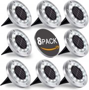 WOWDSGN 8 St&uuml;ck LED Solar-Bodenleuchten