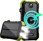 WOWMVP USB Typ A und Typ C 26800mAh Qi Wireless Solar Powerbank