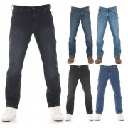 Wrangler Herren Jeans Texas Stretch Regular Straight Hose Denim