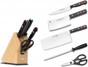 W&uuml;sthof Gourmet Messerblock 5-teilig inkl. 3 Kochmesser, Wetzstahl und Schere 