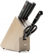 W&uuml;sthof Gourmet Messerblock 5-teilig inkl. 3 Kochmesser, Wetzstahl und Schere 