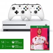 Xbox One S 1TB - Bundle inkl. 2 x Controller + 3 Monate Gamepass + 14 Tage Xbox Live Gold + FIFA 20