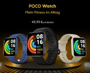 XIAOMI POCO Smartwatch in den Farben Blue, Black oder Ivory