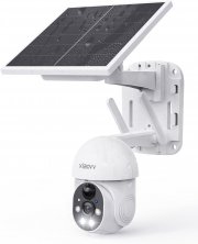 XIAOVV 2.4G WLAN &Uuml;berwachungskamera mit HD-Nachtsicht und Bewegungsverfolgung inkl. Solarpanel