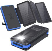 xiyihoo Solar Powerbank 26800mAh mit 3fach Solarpanel und Wireless Ladeger&auml;t