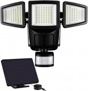 XMCOSY+ 182 LED Solar Au&szlig;enstrahler mit Bewegungsmelder