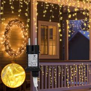 Yakimz 10 Meter LED Lichterkette Warmwei&szlig; mit 8 Modi f&uuml;r Innen und Au&szlig;en 