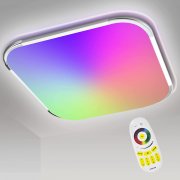 Yakimz Dimmbar LED RGB Deckenleuchte mit Fernbedienung