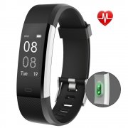 YAMAY Fitness Armband Uhr mit Pulsmesser,Wasserdicht IP67 Fitness Tracker