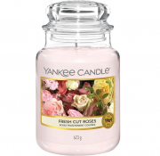 Yankee Candle Fresh Cut Roses Duftkerze im Glas gro&szlig; 623g Brenndauer bis zu 150 Stunden