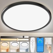 Yexati LED Deckenleuchte &Oslash;30cm mit Fernbedienung und App Steuerung