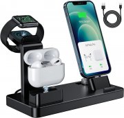 YFW QC 3.0 18W 3 in 1 Ladestation f&uuml;r iPhone, Apple Watch und Airpods