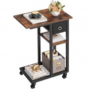 YITAHOME C-Tisch mit Rollen & Schublade f&uuml;r 26,99&euro;