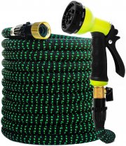 Yococobuy 15 Meter Gartenschlauch mir Spr&uuml;hd&uuml;se, Kupferstecker und Schlauchhalter