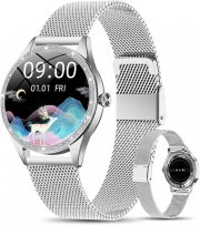 Yocuby Damen Smartwatch und Fitnessuhr mit 9 Sportmodi f&uuml;r Android und IOS