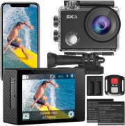Yonvim 5K30FPS 30MP Action Cam bis 40M wasserdicht inkl. 2x 1350mAh Akkus und Fernbedienung