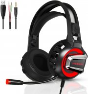 YOTMS Noise Cancelling Gaming Headset f&uuml;r PS4 PS5 PC Xbox One Switch Laptop, Computer