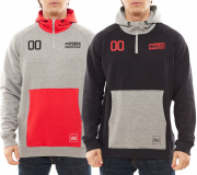 YOUNG & RECKLESS Herren Kapuzen-Sweater aus Baumwolle mit Rei&szlig;verschluss
