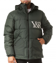 YOUNG & RECKLESS Herren Winter-Jacke mit Kapuze 140005 Gr&uuml;n