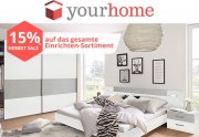 Yourhome: 15% Rabatt auf Einrichten + kostenloser Versand ab 50&euro; Bestellwert