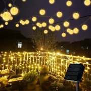 YzzYzz 14 Meter 8 Modi 80 LED Solar Lichterkette