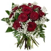 Zauberhafter Rosenstrau&szlig; Liebesgl&uuml;ck mit Schleierkraut f&uuml;r 22,94 Euro Versand bei Blume Ideal