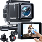 ZEEKER iA100 4K 20MP WiFi Action Cam mit UHD Touchscreen inkl. 2x1050mAh Akkus und Zubeh&ouml;r Kit