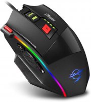 zelotes C17 6400 DPI Gaming Maus mit 8 programmierbaren Tasten und RGB LED