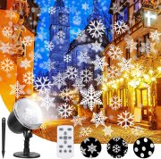 Zeonetak Schneeflocken LED Projektor mit Fernbedienung und Timer