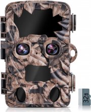 ZIMOCE 20MP 4K FHD Ultra HD Wildkamera mit Dual-Objektiv, Video Nachtsicht und Bewegungsmelder