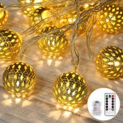 &lrm;ZLDM 7 Meter Marokkanische 50 LED Lichterkette mit 8 Leuchtmodi