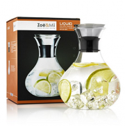 Zoe & Mii Premium Glaskaraffe mit Edelstahl f&uuml;r 1,5 Liter jetzt im Blitzangebot nur 16,99 Euro