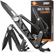 ZOOI 7-in-1 Karabiner Multitool mit Taschenmesser