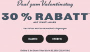 Zum Valentinstag 30% Rabatt auf (fast) alles bei Fossil