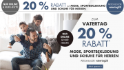 20% Rabatt auf Mode, Schuhe und Sportbekleidung f&uuml;r Herren im Galeria Kaufhof und Karstadt Shop