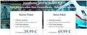 Zwei einfache Bahnfahrten (ICE/IC/EC) + 6 Monate Maxdome f&uuml;r 69,90&euro;