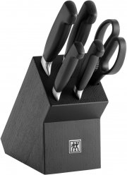 ZWILLING Vier Sterne Messerblock 6-teilig in schwarz